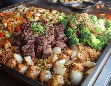 Delicious BBQ spread featuring Blackstone recipes for a party-ready meal.