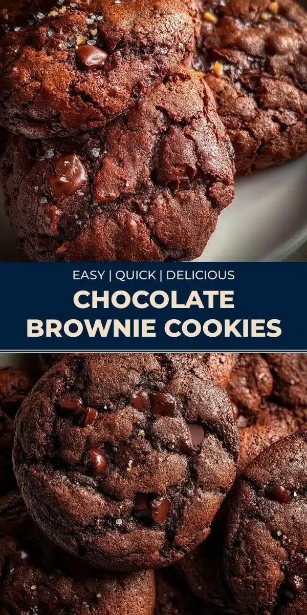 Chocolate Brownie Cookies 2 Plate of homemade chocolate brownie cookies with chocolate chips