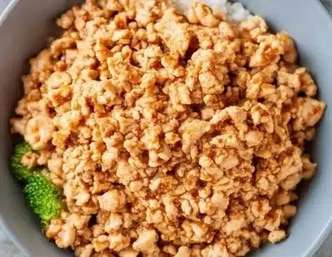 Ground chicken recipe with vegetables and spices for a healthy dinner option