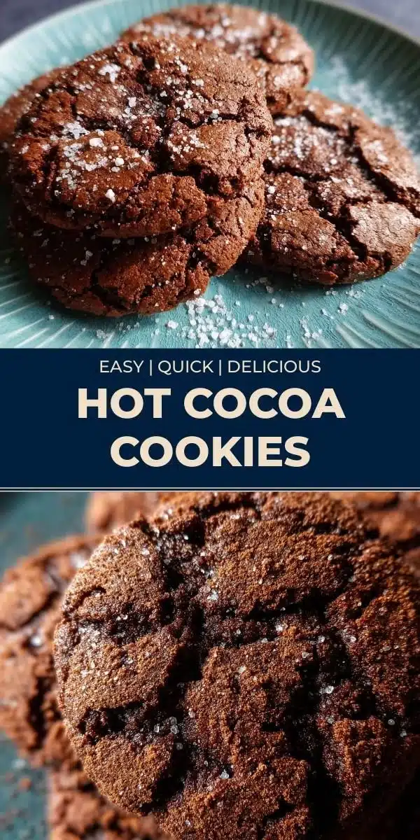 Freshly baked Hot Cocoa Cookies with chocolate and marshmallows