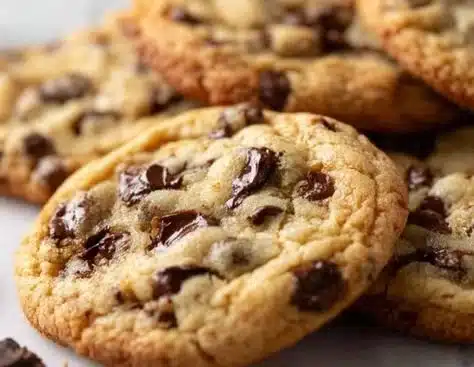 Delicious soft and chewy cookies on a plate, perfect for dessert lovers.